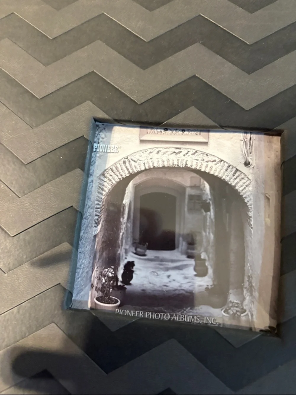 PIONEER Black Chevron Photo Album with Square Window